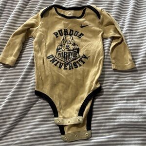 Gold Nike Purdue Onesie